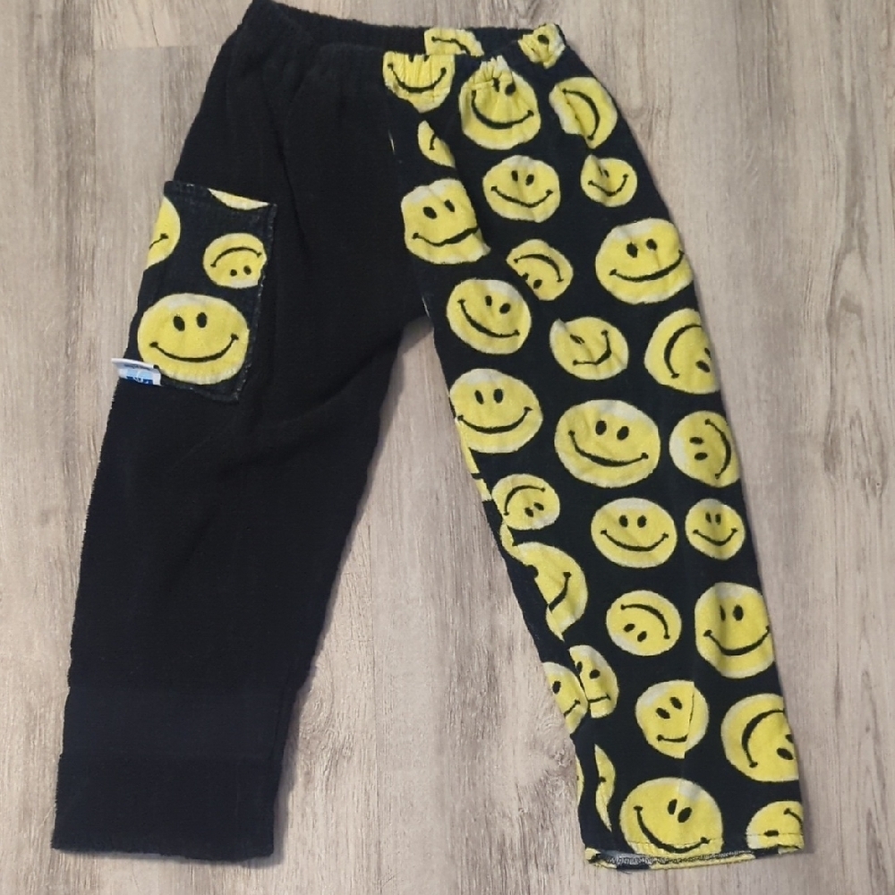 Black and Yellow Smiley Face Pants
